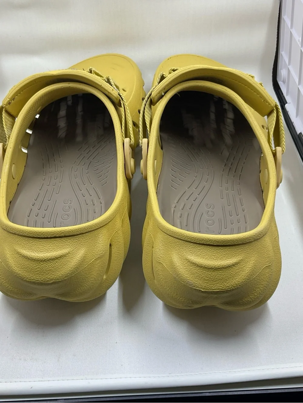 CROCS Men's Bright Yellow Vented Clog with Adjustable Strap